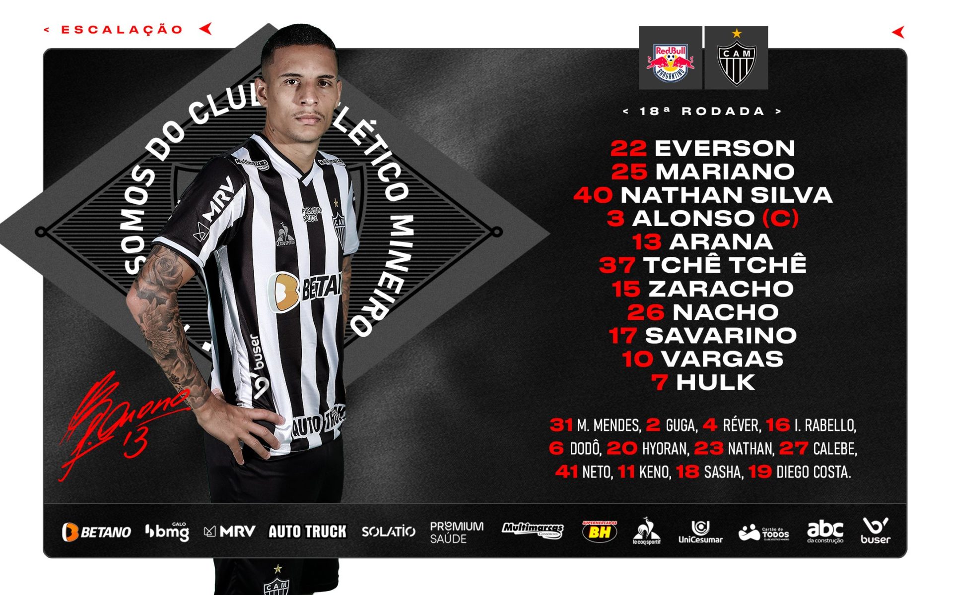 Cuca confirma escalação do Atlético-MG para encarar o Red Bull ...