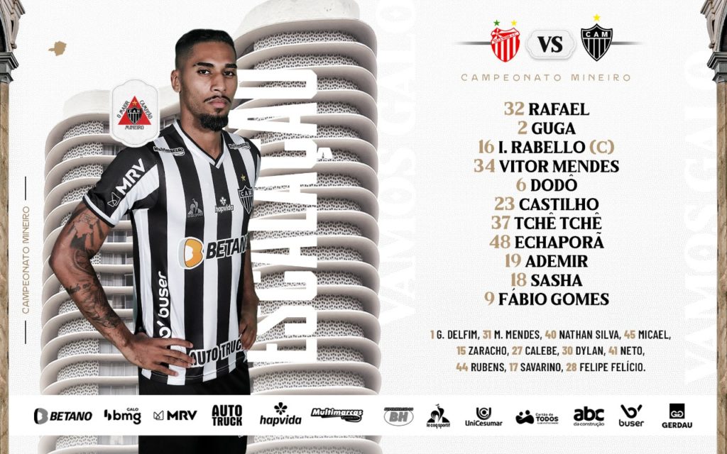 Vai ter estreia! Com duas novidades no ataque El Turco confirma a escalação do Galo
