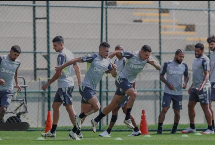 Treino do Atlético-MG jogadores na Cidade do Galo