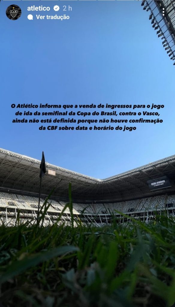 Comunicado Atlético-MG sobre partida contra Vasco