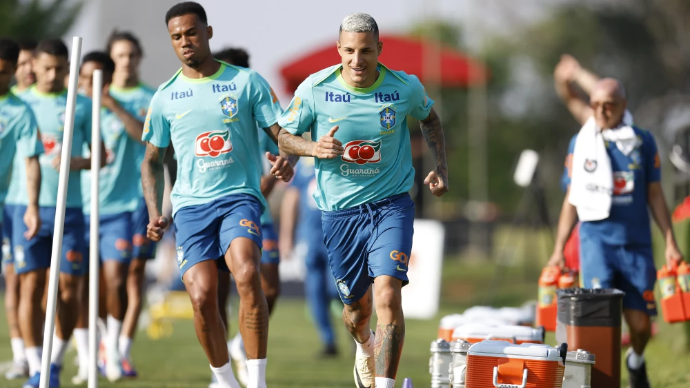 Brasil x Equador, jogadores em preparação