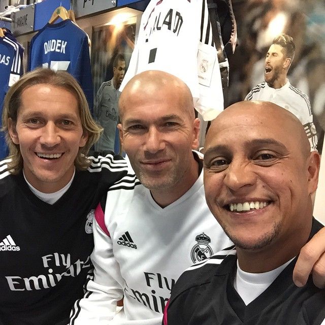 Salgado, Zidane e Roberto Carlos, época de Real Madrid